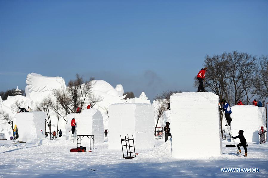 CHINA-HARBIN-SNOW SCULPTURE-COMPETITION (CN)