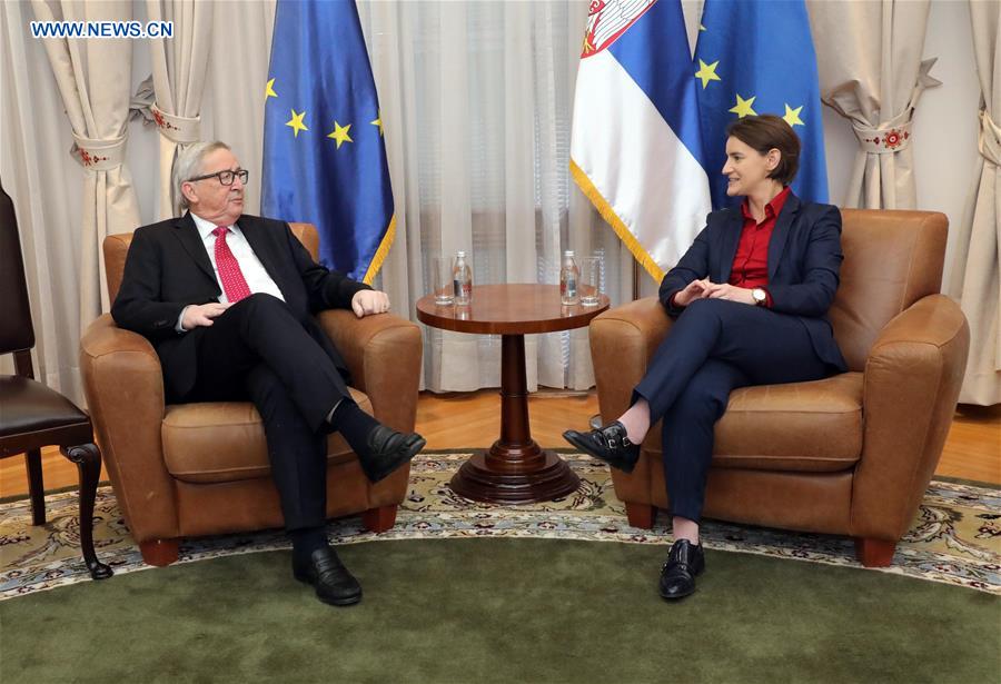 SERBIA-BELGRADE-JUNCKER-VISIT