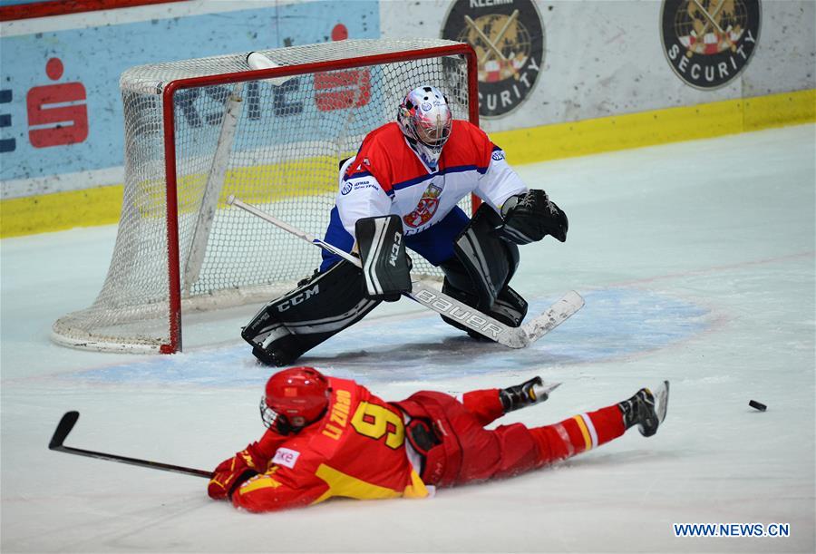 (SP)CROATIA-ZAGREB-ICE HOCKEY-IIHF U18 WORLD CHAMPIONSHIP-CHN VS SRB