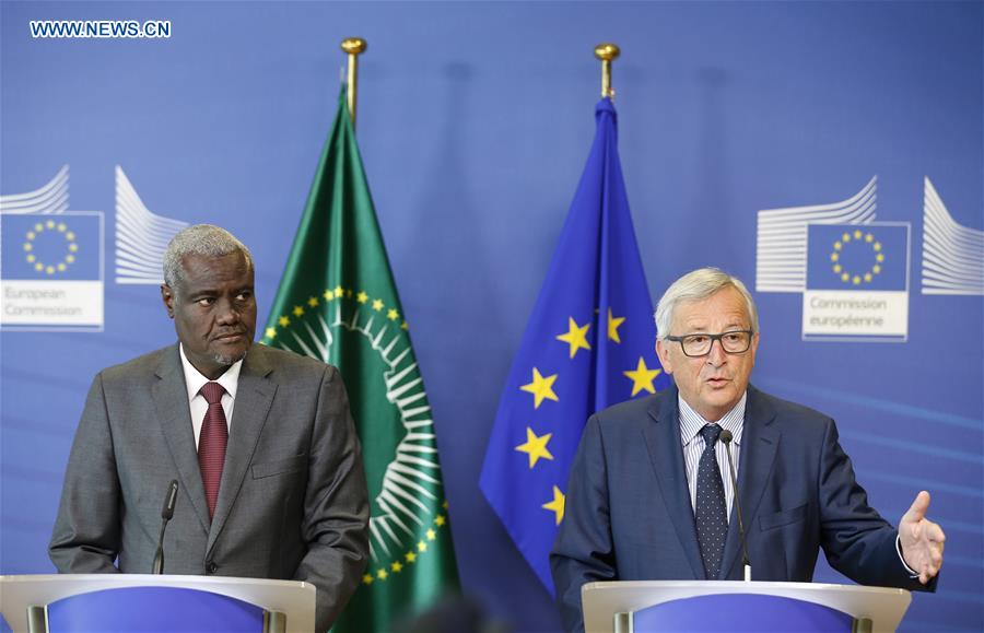 BELGIUM-BRUSSELS-EU-AU-JUNCKER-MAHAMAT