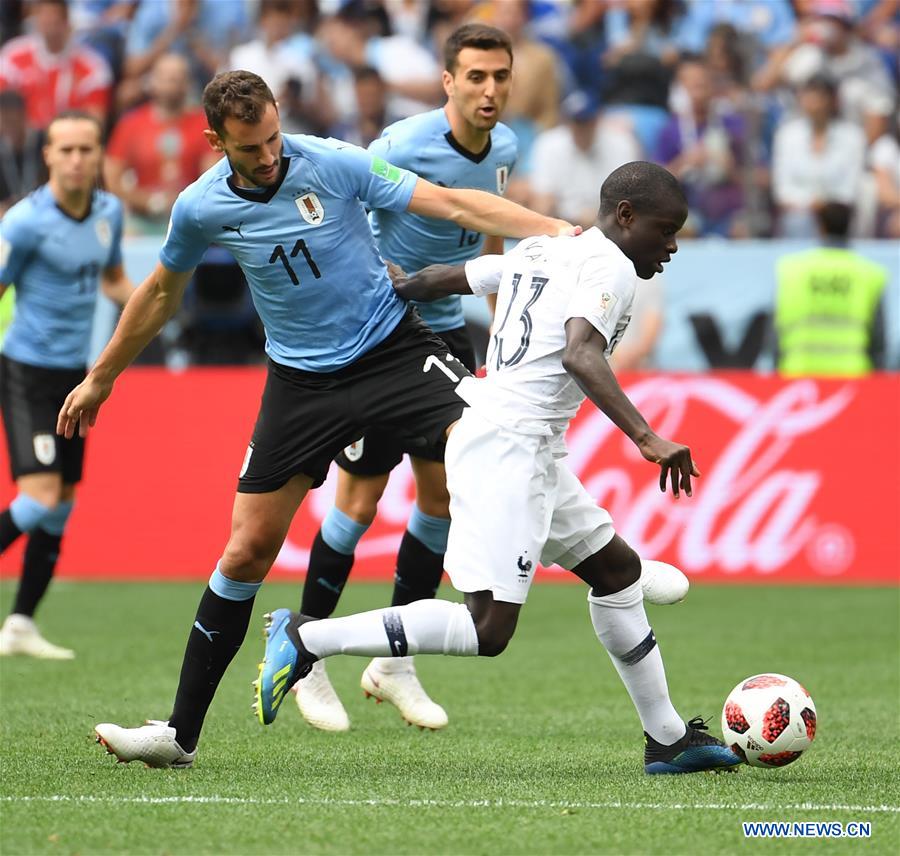 (SP)RUSSIA-NIZHNY NOVGOROD-2018 WORLD CUP-QUARTERFINAL-URUGUAY VS FRANCE