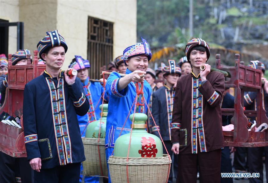 #CHINA-GUANGXI-LUOCHENG-MULAO ETHNIC GROUP-TRADITIONAL WEDDING (CN)