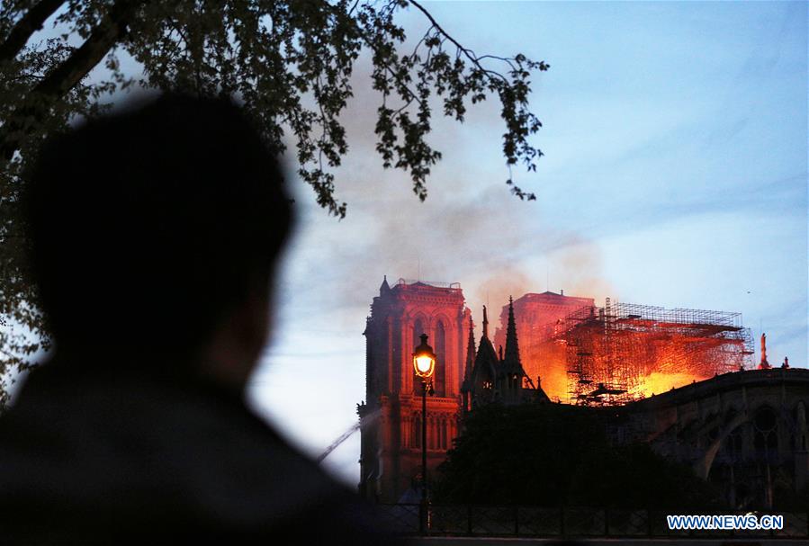 FRANCE-PARIS-NOTRE DAME CATHEDRAL-FIRE