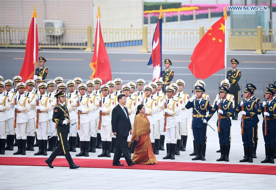 CHINA-BEIJING-XI JINPING-NEPALESE PRESIDENT-TALKS (CN)