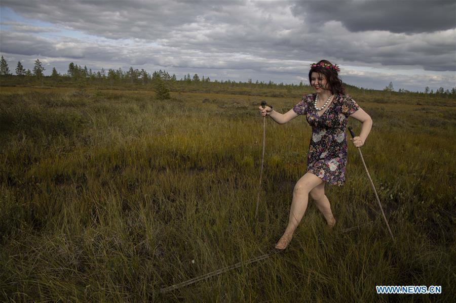 FINLAND-PUDASJARVI-SWAMP SKIING-COMPETITION