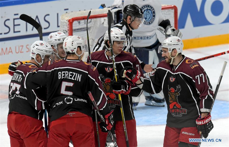 (SP)LATVIA-RIGA-ICE HOCKEY-RAILWAY CUP-MINSK DINAMO VS AVTOMOBILIST