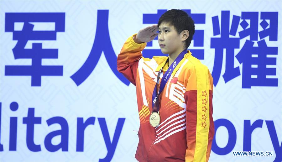 (SP)CHINA-WUHAN-7TH MILITARY WORLD GAMES-SWIMMING-WOMEN 1500M FREESTYLE