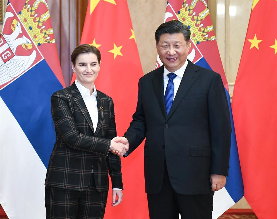 (CIIE)CHINA-SHANGHAI-XI JINPING-SERBIAN PM-MEETING (CN)