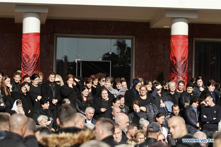 ALBANIA-EARTHQUAKE-FUNERAL