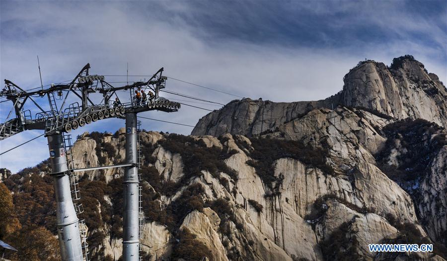 CHINA-SHAANXI-MOUNT HUASHAN-CABLEWAY MAINTENANCE (CN)