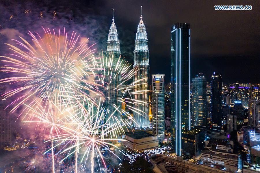 MALAYSIA-KUALA LUMPUR-NEW YEAR CELEBRATIONS-FIREWORKS