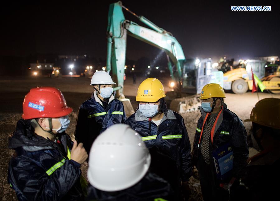 CHINA-HUBEI-WUHAN-NOVEL CORONAVIRUS-MAKESHIFT HOSPITAL-CONSTRUCTION (CN)