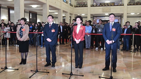 全国政协十三届二次会议首场“委员通道”