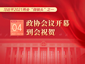 习近平2021两会“微镜头”之一：3月4日 政协会议开幕，到会祝贺